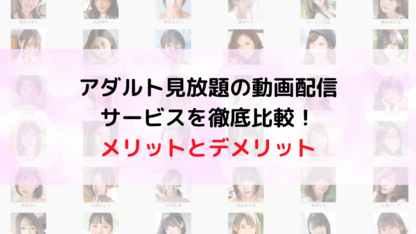 アダルト見放題の動画配信サービスを徹底比較！|オススメAVサブスク(定額)VOD